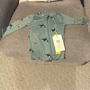 Kyte Baby Zippered Footie in Coastline size 6-12 months NWT